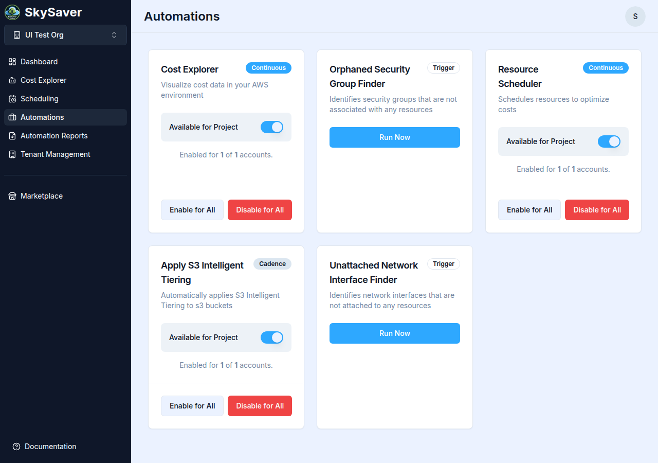 Automations List