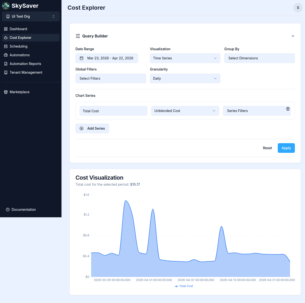 Cost Explorer UI